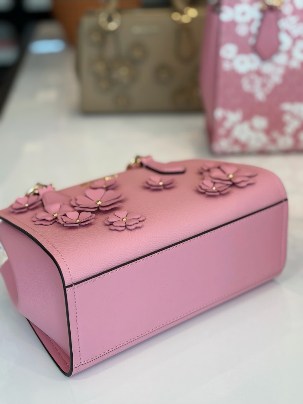 MICHAEL KORS Marilyn Small Floral Embellished Satchel Crossbody and Wallet Set - Picture 14 of 14